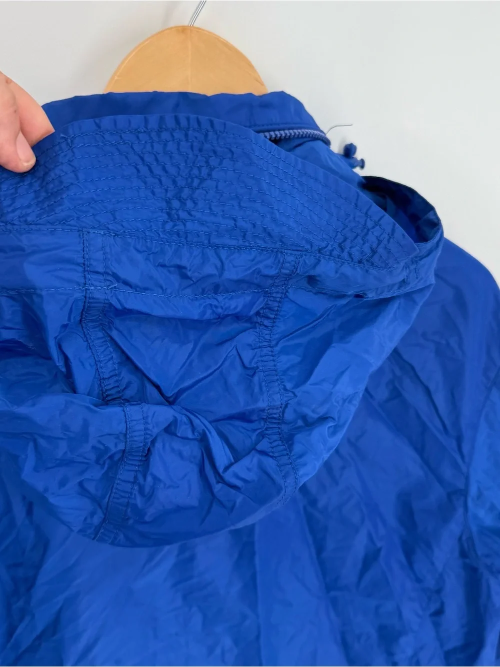 Polo Ralph Lauren Mens Windbreaker Jacket Blue Packable Zip Hood Large L
